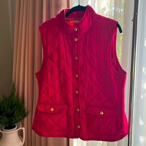 Puffer vest made by Max Studio. Size XL. Button and zipper front.